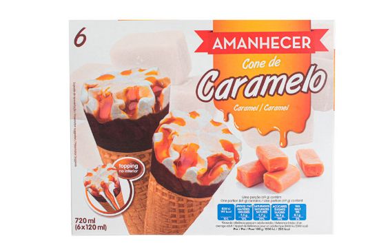 Imagem de GEL.CONES AMANHECER CARAMELO 6X120ML