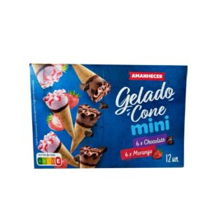 Imagem de GEL MINI CONE CHOC & MORANGO AMANH 12UN