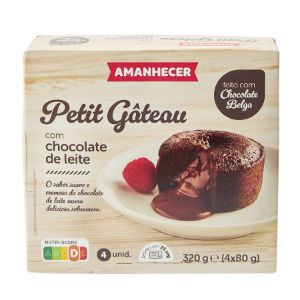 Imagem de PETIT GATEU CHOCOLATE LEITE AMANH 4X80GR