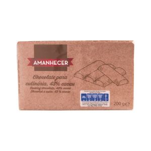 Imagem de TAB.CHOCOLATE CULINÁRIA AMANH 43% 200GR