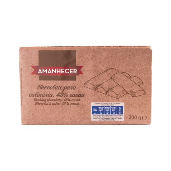 Imagem de TAB.CHOCOLATE CULINÁRIA AMANH 43% 200GR