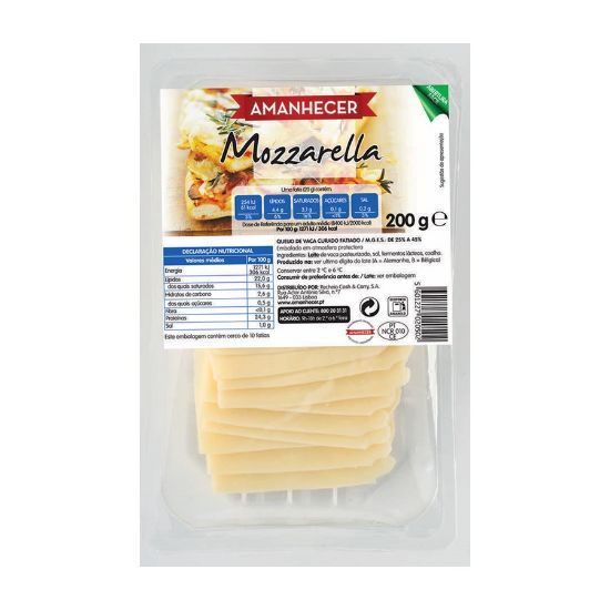 Imagem de QUEIJO AMANHECER MOZZARELLA FATIAS 200G