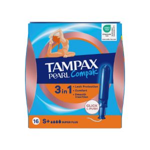 Imagem de TAMPÃO TAMPAX PEARL COMPAK SUP PLUS 16UN