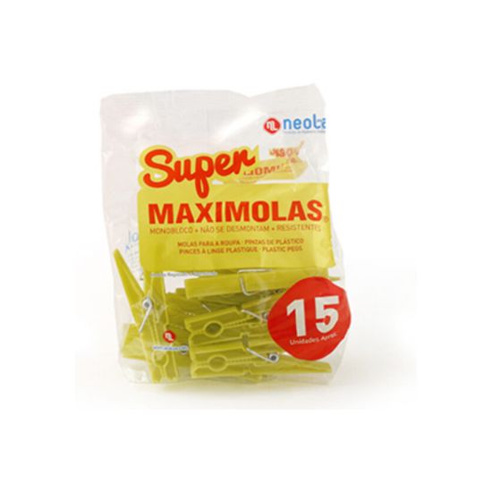 Imagem de MOLAS PARA ROUPA SUPER MAXI NEOLAR 15UN