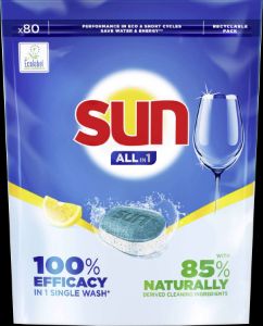 Imagem de PASTILHAS LOIÇA SUN ALL IN ONE LIMÃO 80