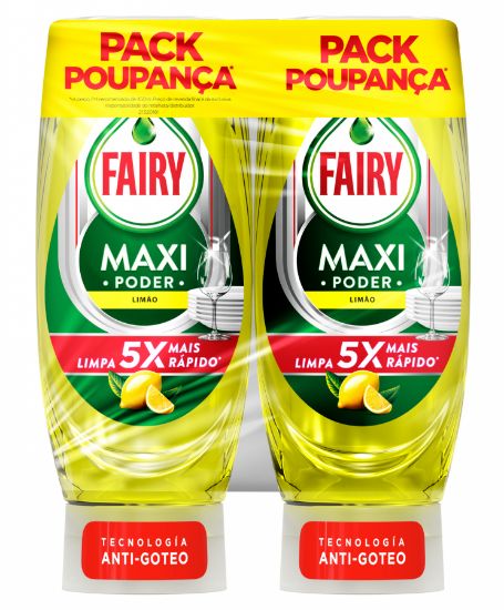Imagem de DET FAIRY MÃO MAXI PODER LIMÃO 2x450ML