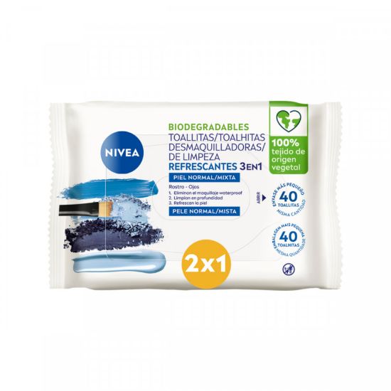 Imagem de TOALHITAS LIMPEZA NIVEA REFRESCANTE 40UN