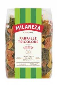 Imagem de MASSA MILANEZA LAÇOS TRICOLOR 0,5KG