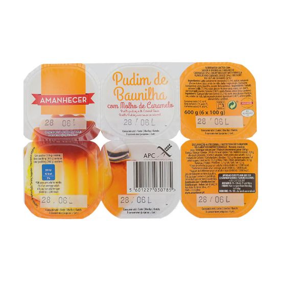 Imagem de PUDIM BAUNILHA C/CARAMELO AMANH 6X100G