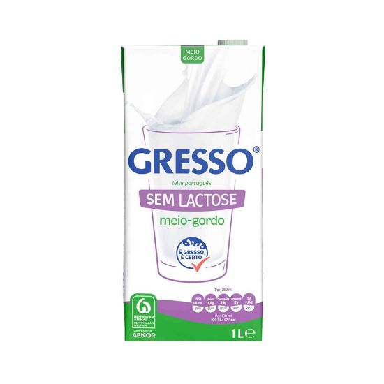Imagem de LEITE UHT GRESSO MEIO GORDO S/LACTOSE 1L