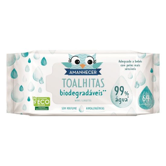Imagem de TOALHITAS BEBE AMANH 99% ÁGUA 64 UN
