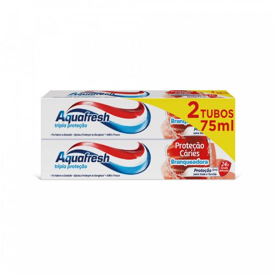 Imagem de PASTA AQUAFRESH PROT CARIES BRANQ 2X75ML