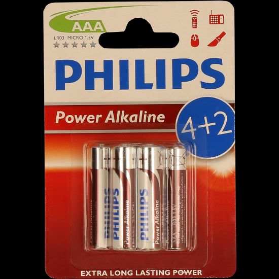 Imagem de PILHAS PH.POWERLIFE LR03 BL4+2