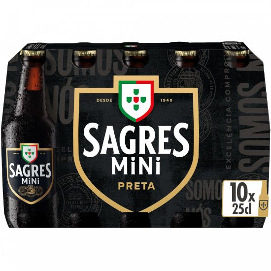 Imagem de CERVEJA SAGRES PRETA 10X25CL