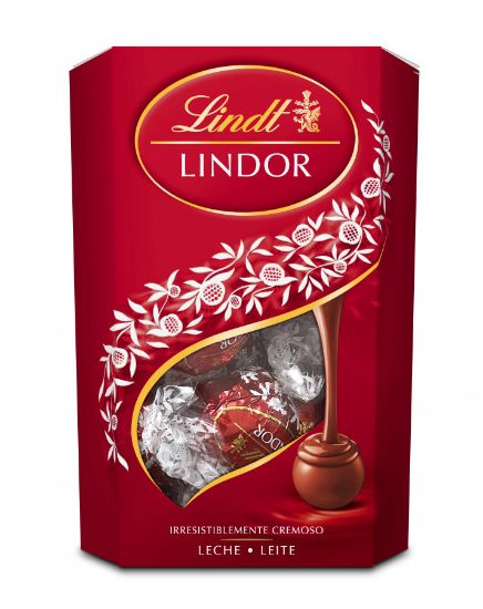 Imagem de BOMBONS LEITE LINDOR CORNET 200G
