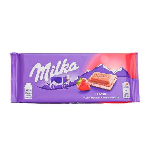 Imagem de TABLETE MORANGO MILKA 100G