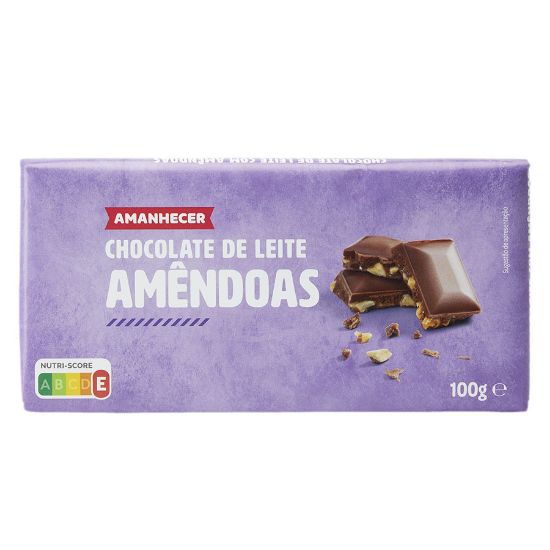 Imagem de TAB CHOC LEITE AMEND AMANH 100G