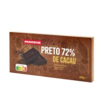 Imagem de TAB CHOC PRETO 72% AMANH 200G