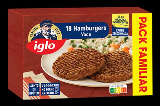 Imagem de HAMBÚRGUER VACA SEM GLÚTEN IGLO 18UN