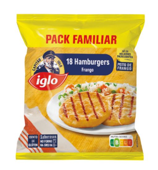 Imagem de Hambúrguer de Frango Iglo sem Gluten 1,08 Kg Congelado 18 Un