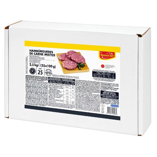 Imagem de Hambúrguer Misto Sem Glúten MasterChef 2,5 Kg Congelado 25 Un