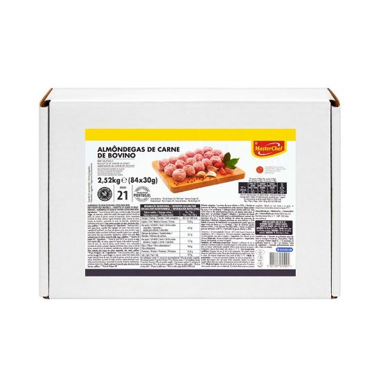 Imagem de Almôndegas de Bovino sem Glúten MasterChef 2,52 Kg Cong 84 Un