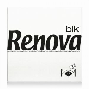 Imagem de GUARDANAPOS FOLHA DUPLA BLACK RENOVA 75U