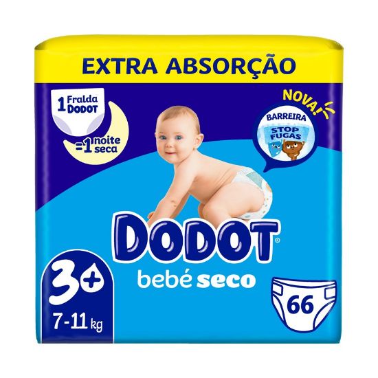 Imagem de FRALDA DODOT BEBE SECO EXTRA T3 66UN