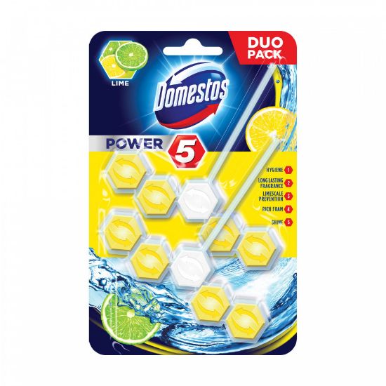 Imagem de BLOCO WC DOMESTOS POWER5 LIMA 2UN