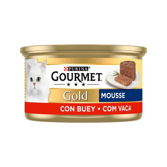 Imagem de GATO HÚMIDA GOURMET GOLD MOUSS VACA 85G