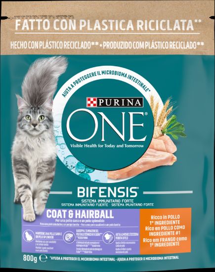 Imagem de GATO SECA ONE COAT HAIRBALL FRANGO 800G