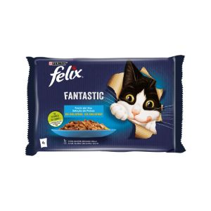 Imagem de GATO HÚMIDA FELIX FANTASTIC PEIXE 4X85G