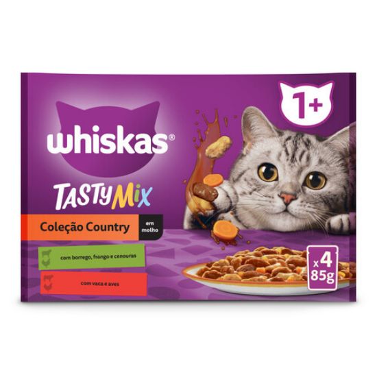 Imagem de GT HÚMIDA WHISKAS TASTYMIX COUNTRY 4X85G