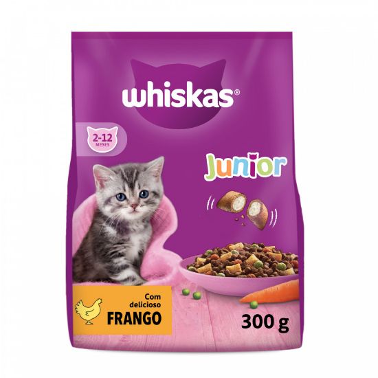 Imagem de GATO SECA WHISKAS JÚNIOR GALINHA 300G