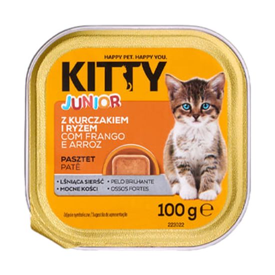 Imagem de GATO HÚMIDA KITTY JÚNIOR FRANGO ARR 100G