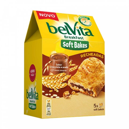 Imagem de BOLACHA BELVITA SOFTBAKES REC/CHOC 5X60G