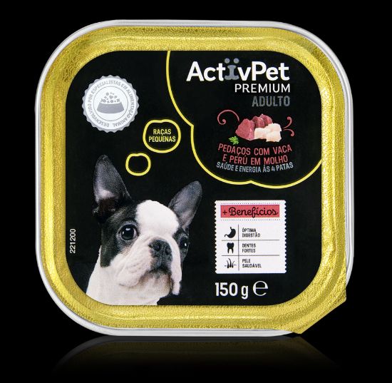 Imagem de CÃO HÚMIDA ACTIVPET PED MOLHO VACA 150G