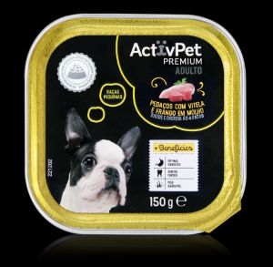 Imagem de CÃO HÚMIDA ACTIVPET PED MOLHO VITEL 150G
