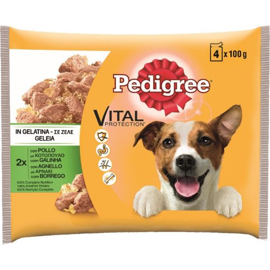 Imagem de CÃO HÚMIDA PEDIGREE GALINHA BORRE 4X100G