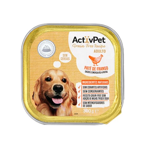 Imagem de CÃO HÚMIDA ACTIVPET GRAIN FREE FRAN 300G