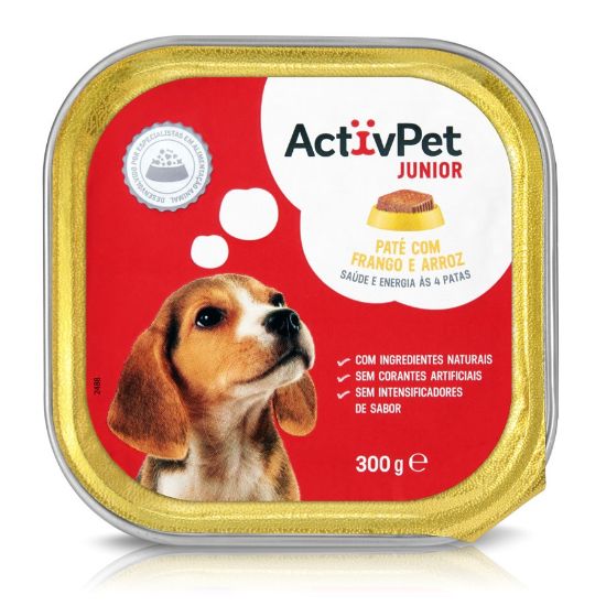 Imagem de CÃO HÚMIDA ACTIVPET JÚNIOR FRANGO 300G