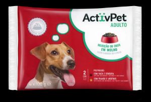 Imagem de CÃO HÚMIDA ACTIVPET ADULTO MOLHO 4X100G