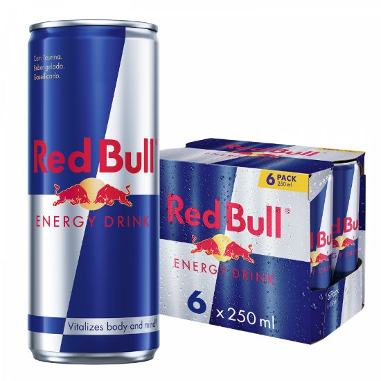 Imagem de BEBIDA ENERGÉT RED BULL ORIGINAL 6X25CL