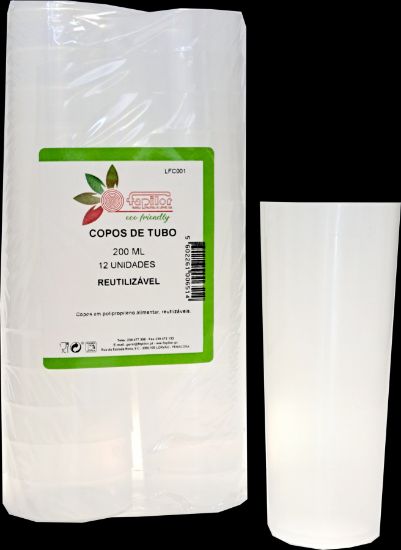Imagem de COPO TUBO PP 200ML 12UN