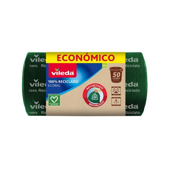 Imagem de SACO LIXO VILEDA 100% RECICL.50L 24UN