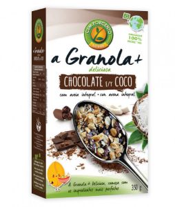 Imagem de GRANOLA+ CHOC E COCO CEM PORCENTO 350G