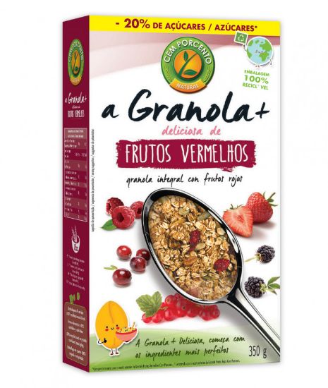 Imagem de GRANOLA+ FR VERMELHO CEM PORCENTO 350G
