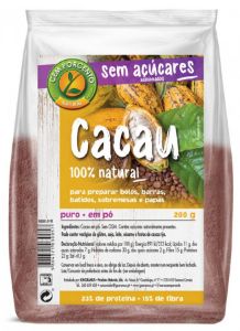 Imagem de CACAU EM PÓ PURO S/AÇÚ CEM PORCENTO 200G