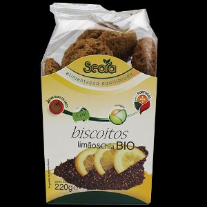 Imagem de BISCOITOS BIO LIMÃO CHIA SEARA 220G