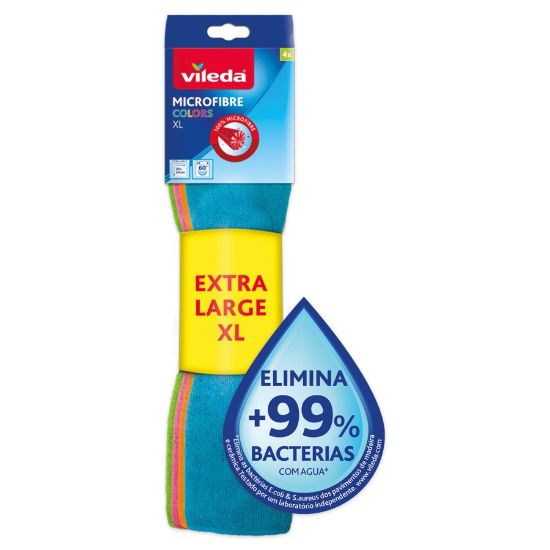 Imagem de PANO MICROFIBRAS VILEDA COLORS XL 4UN